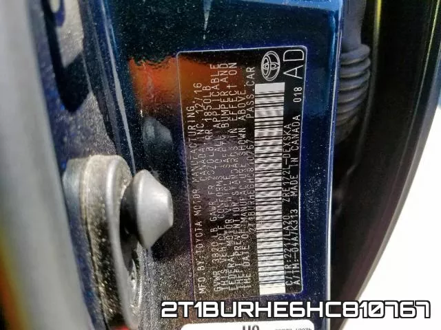 2T1BURHE6HC810767