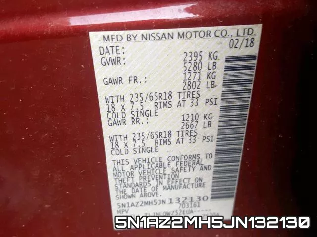 5N1AZ2MH5JN132130