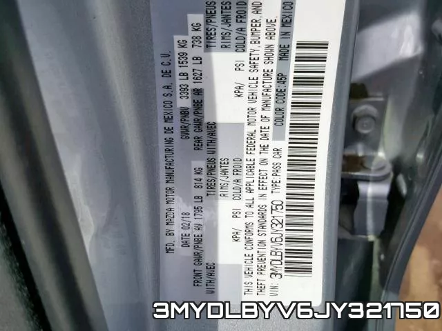 3MYDLBYV6JY321750