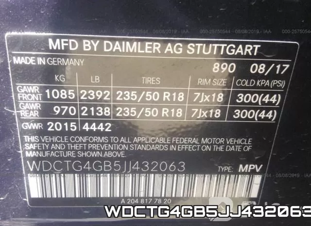 WDCTG4GB5JJ432063