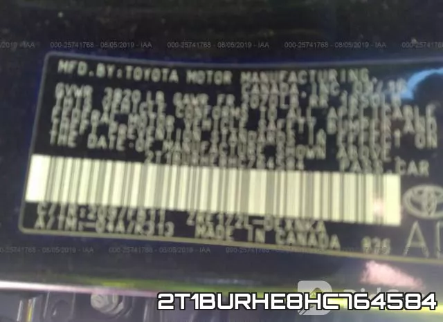 2T1BURHE8HC764584