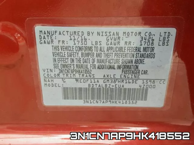 3N1CN7AP9HK418552