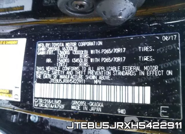 JTEBU5JRXH5422911