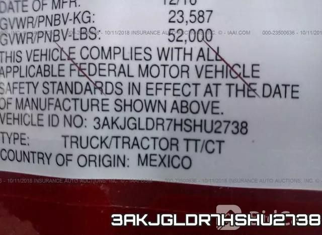 3AKJGLDR7HSHU2738