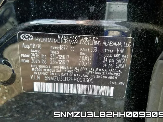 5NMZU3LB2HH009305