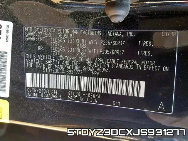 5TDYZ3DCXJS931277