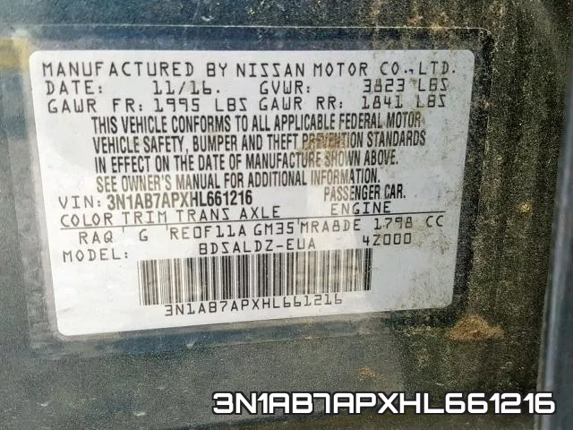 3N1AB7APXHL661216