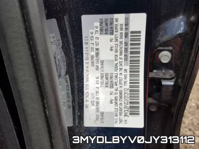 3MYDLBYV0JY313112