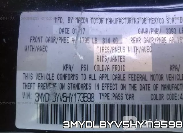 3MYDLBYV5HY173598
