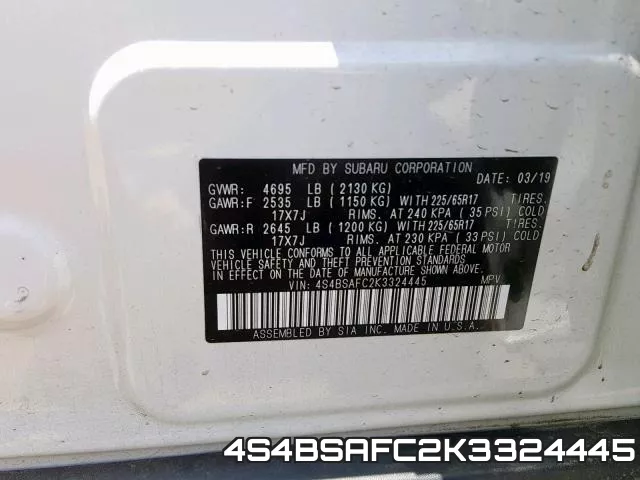 4S4BSAFC2K3324445