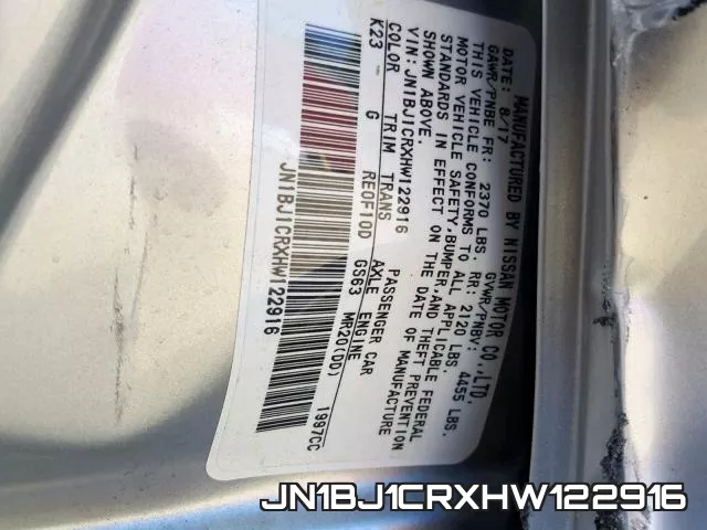 JN1BJ1CRXHW122916