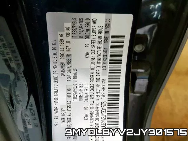 3MYDLBYV2JY301575