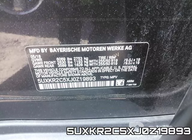 5UXKR2C5XJ0Z19893