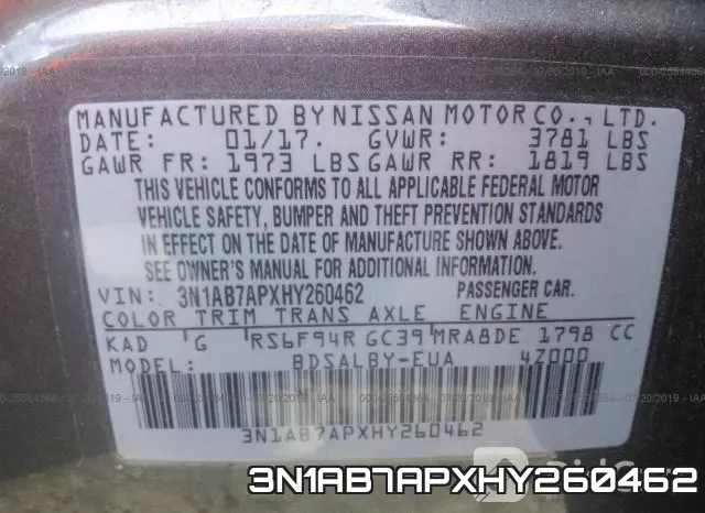 3N1AB7APXHY260462