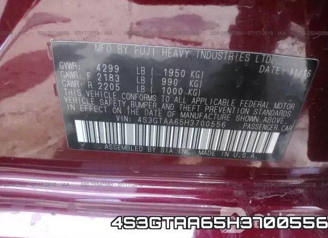 4S3GTAA65H3700556