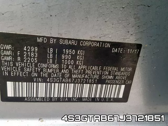 4S3GTAB67J3721851