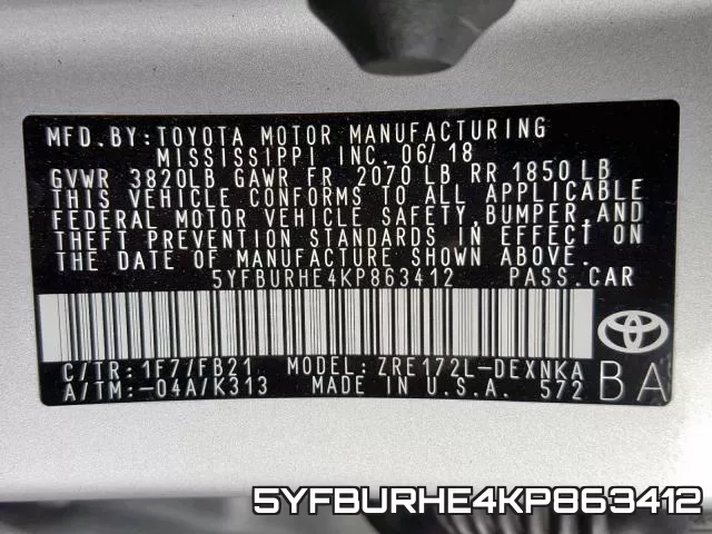 5YFBURHE4KP863412