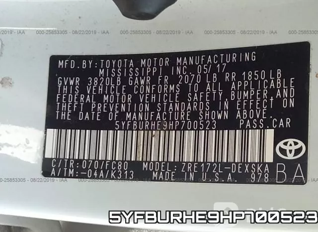 5YFBURHE9HP700523