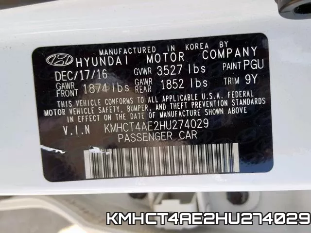 KMHCT4AE2HU274029