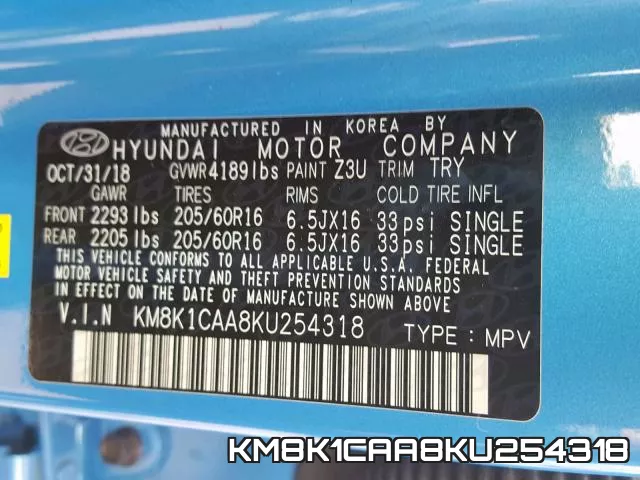 KM8K1CAA8KU254318