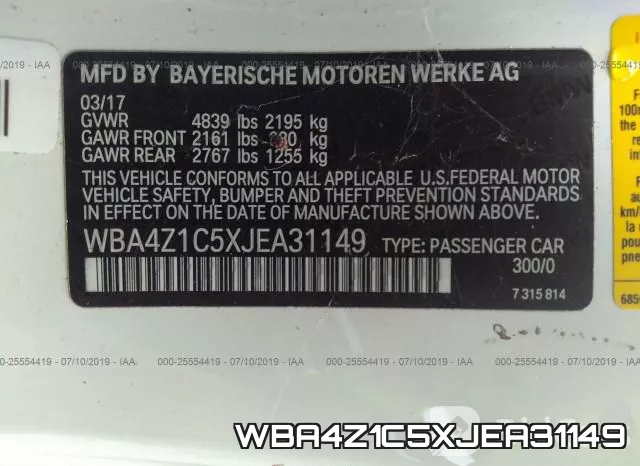 WBA4Z1C5XJEA31149
