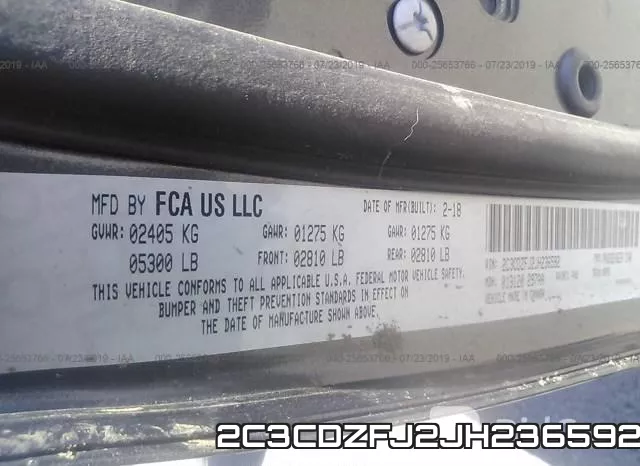 2C3CDZFJ2JH236592