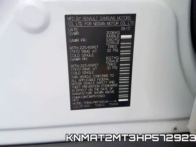 KNMAT2MT3HP572923