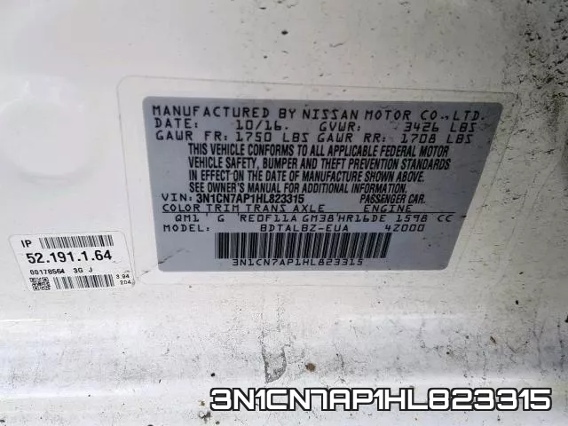 3N1CN7AP1HL823315