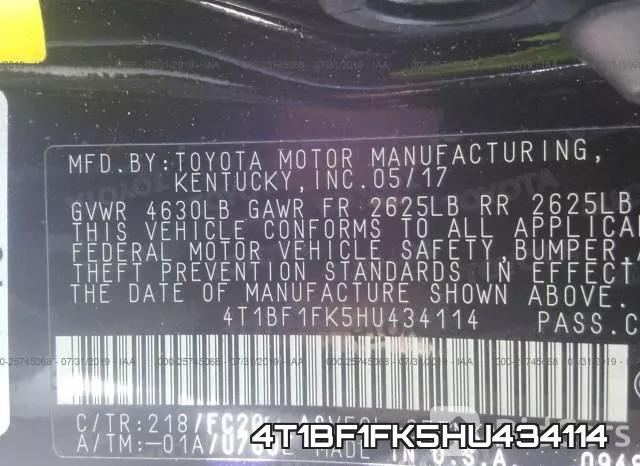 4T1BF1FK5HU434114