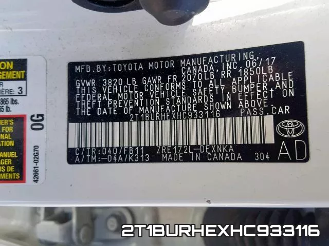 2T1BURHEXHC933116