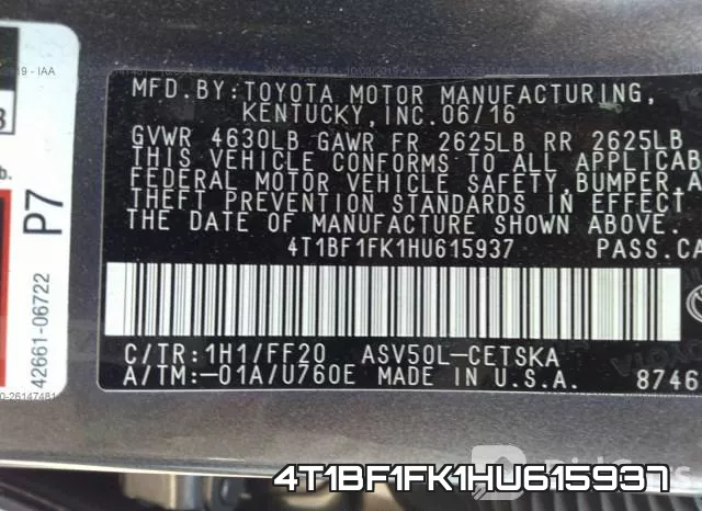 4T1BF1FK1HU615937
