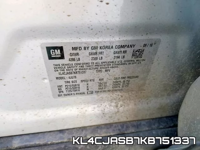 KL4CJASB7KB751337