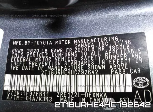 2T1BURHE4HC792642