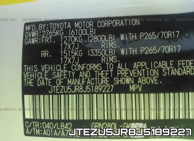JTEZU5JR8J5189227