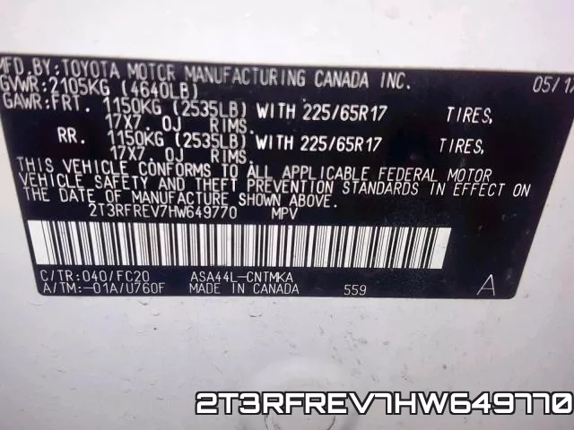 2T3RFREV7HW649770