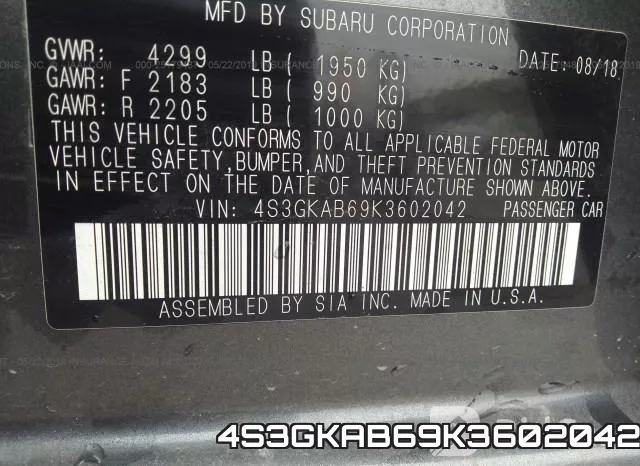4S3GKAB69K3602042