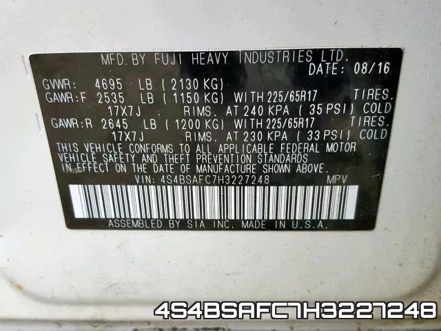 4S4BSAFC7H3227248