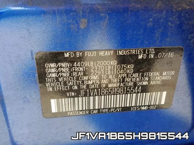 JF1VA1B65H9815544