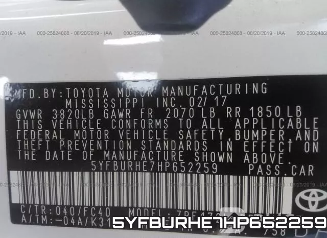 5YFBURHE7HP652259