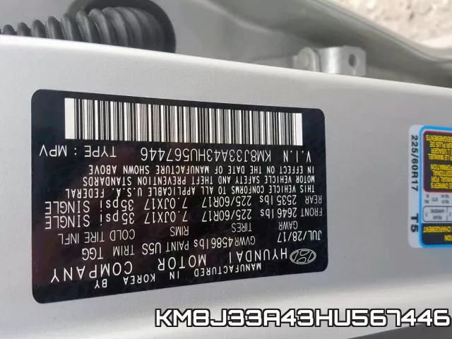 KM8J33A43HU567446