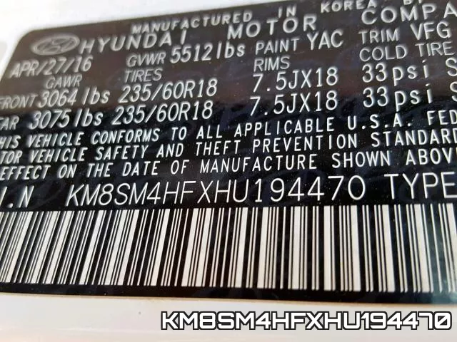 KM8SM4HFXHU194470