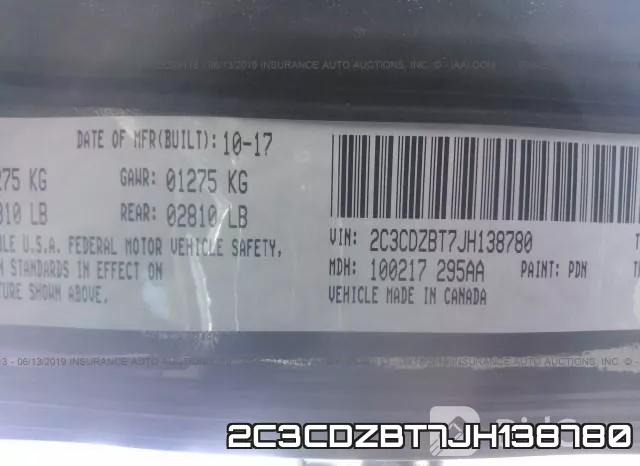 2C3CDZBT7JH138780