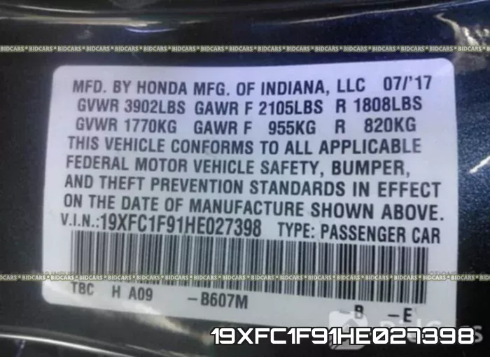 19XFC1F91HE027398