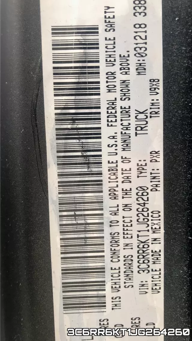 3C6RR6KT1JG264260