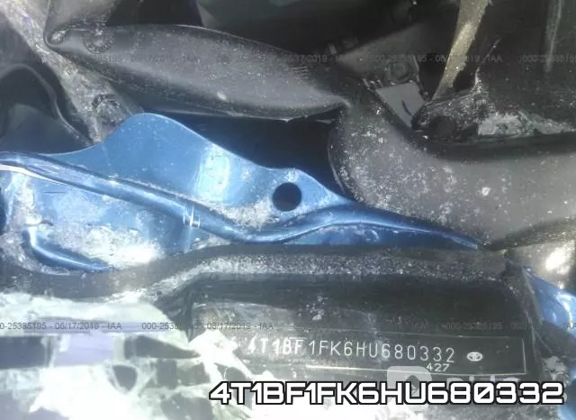 4T1BF1FK6HU680332