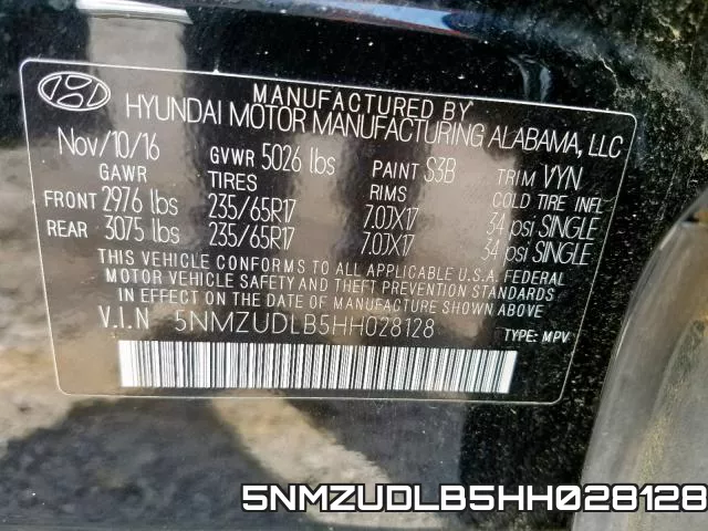 5NMZUDLB5HH028128