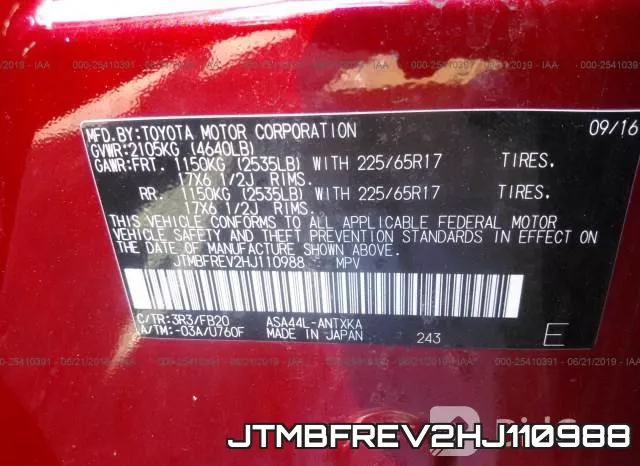 JTMBFREV2HJ110988