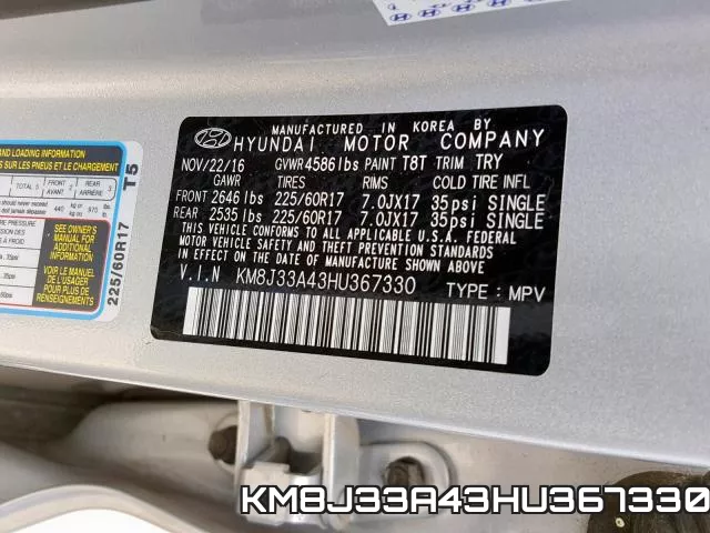 KM8J33A43HU367330