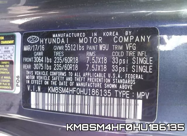 KM8SM4HF0HU186135
