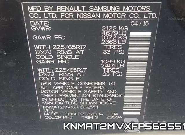 KNMAT2MVXFP562551